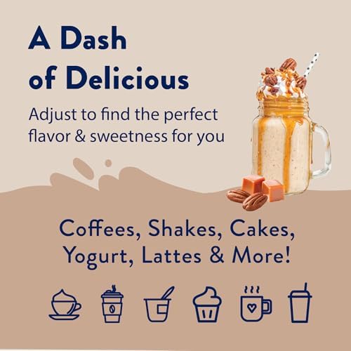 Jordan's Skinny Mixes swirled into latte foam for café-style flavor at home