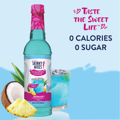 Jordan's Skinny Mixes label close-up highlighting mermaid flavor and sugar-free benefit