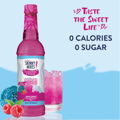 Jordan's Skinny Mixes Unicorn closeup of label and syrup texture, emphasizes easy mixing