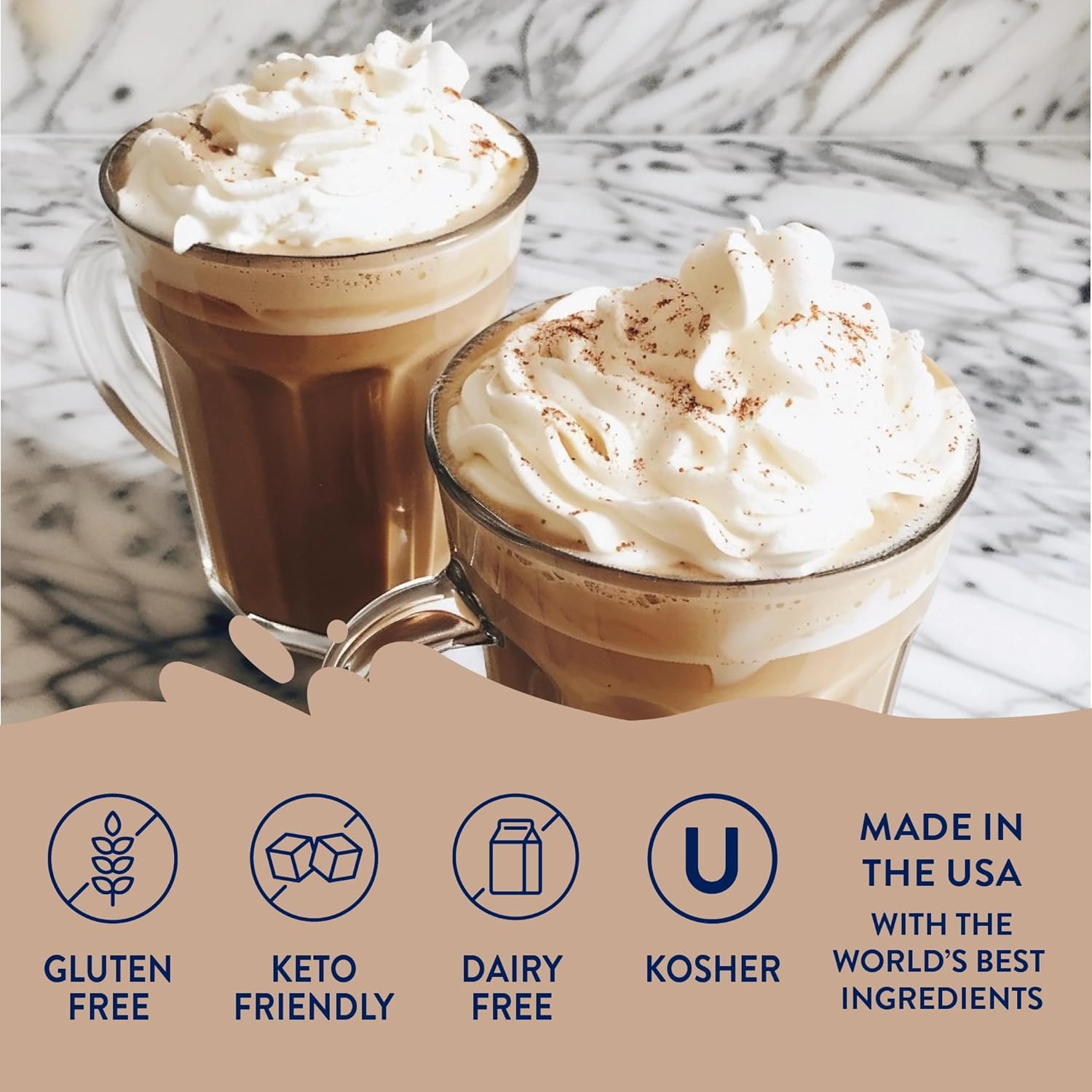 Label close-up on bottle highlighting Jordan's Skinny Mixes ingredients and quality