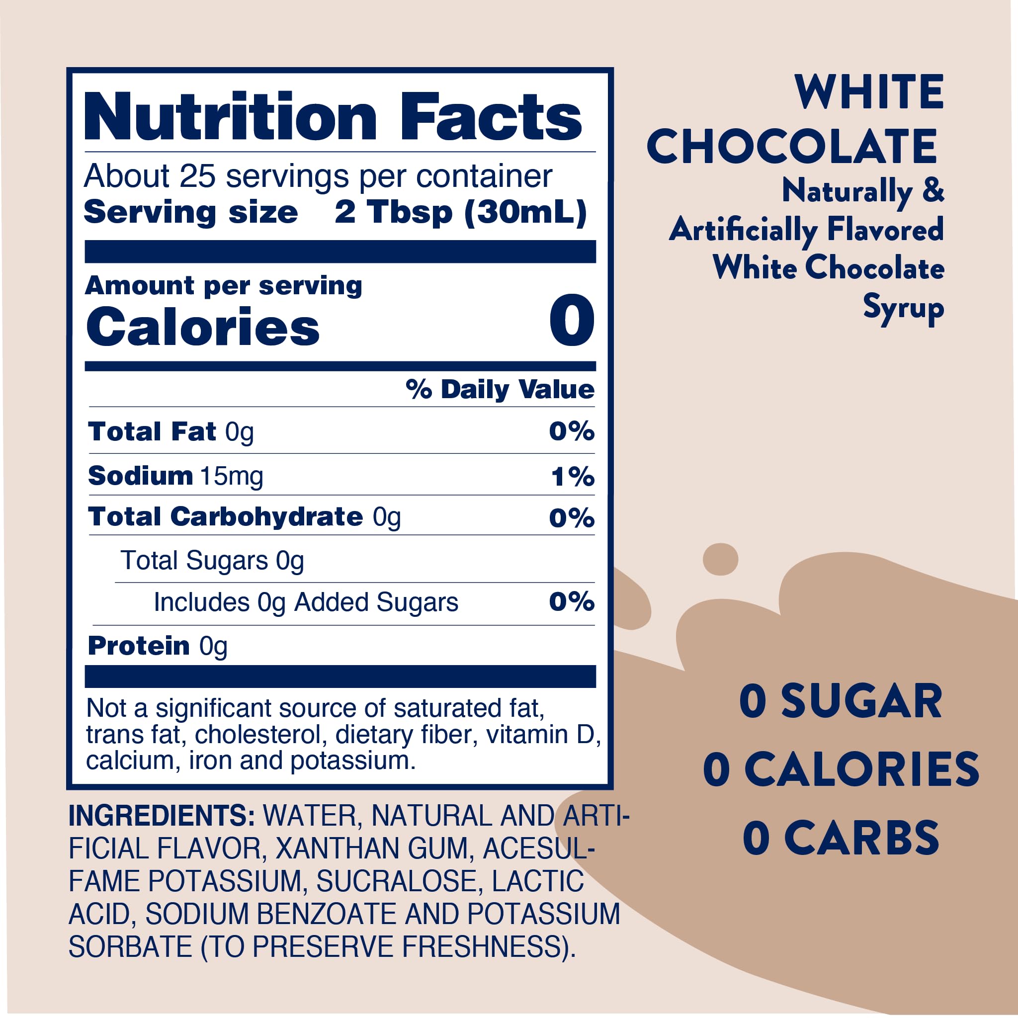 Jordan's Skinny Mixes label detail highlighting sugar-free, keto-friendly features
