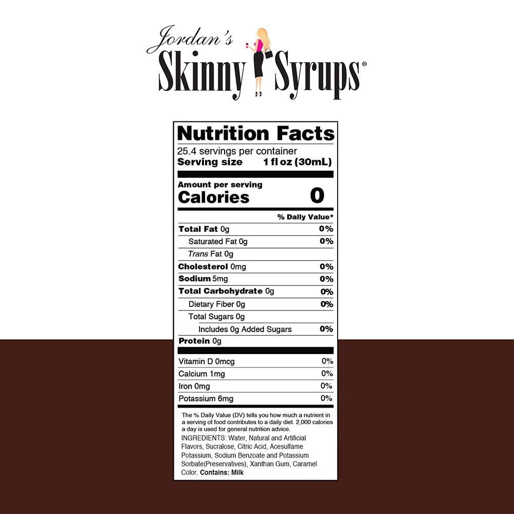 Jordan's Skinny Syrups drizzled on coffee demonstrating dessert flavor without sugar