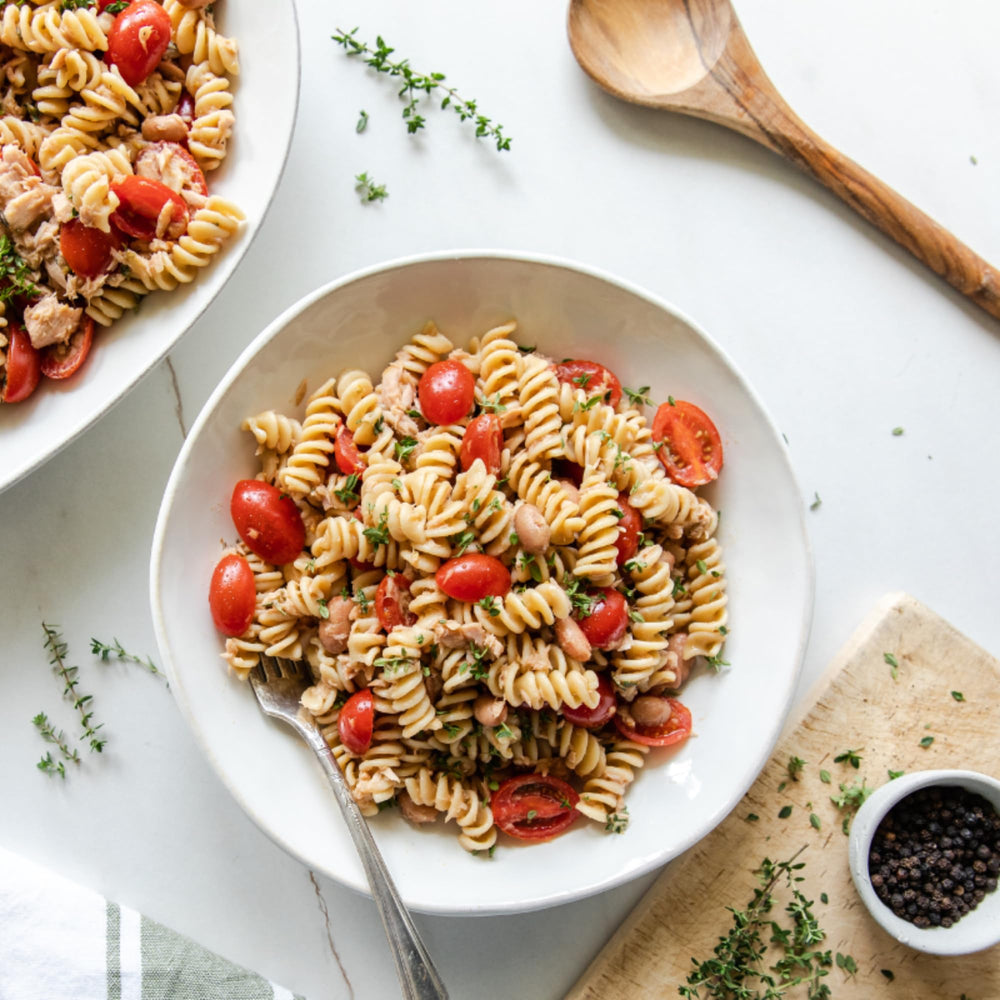 Jovial uncooked fusilli spiral close-up showing single-ingredient cassava clarity