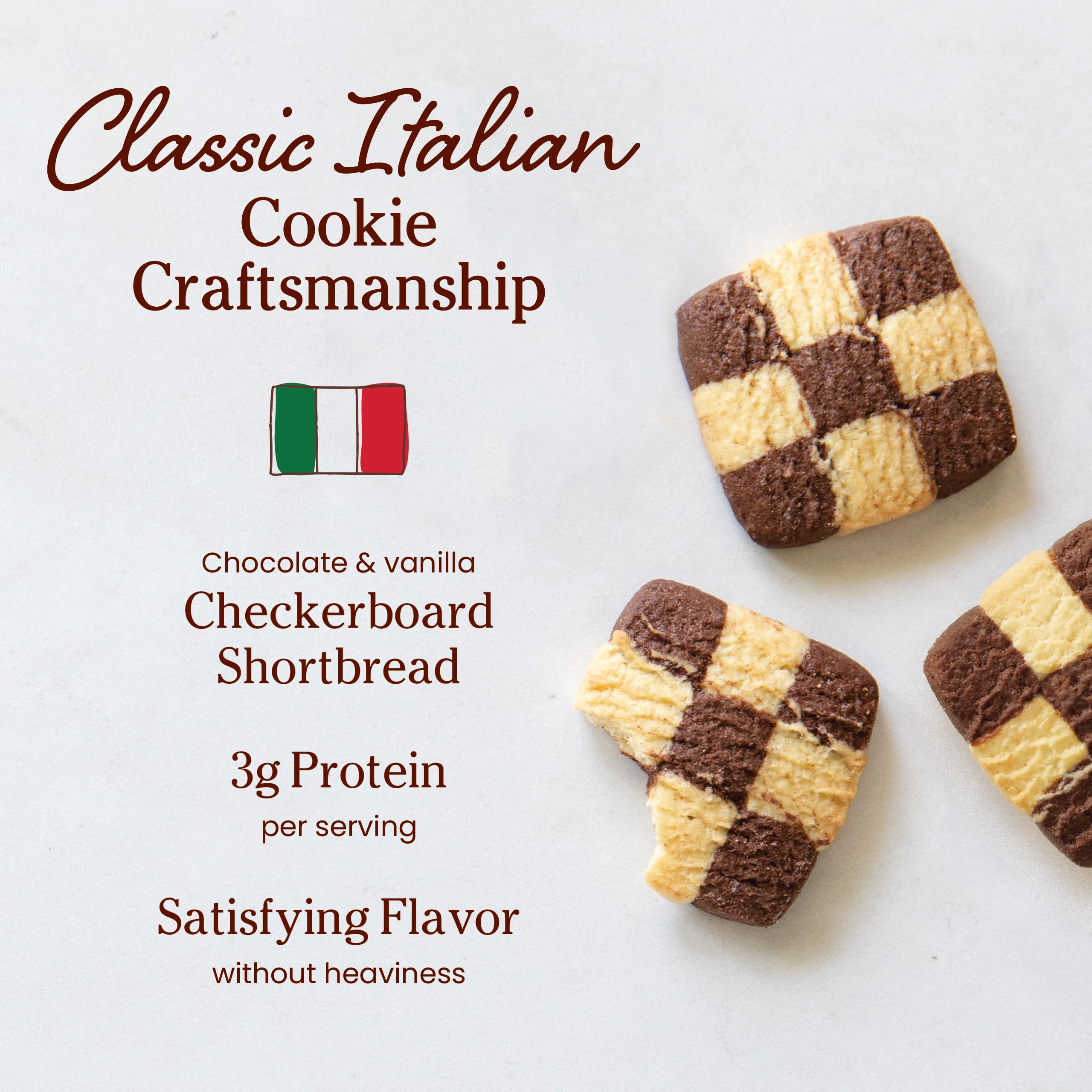 Jovial checkerboard cookie dipped in coffee illustrating perfect pairing