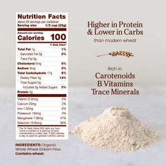 Jovial closeup of label highlighting USDA Organic and Non-GMO benefits
