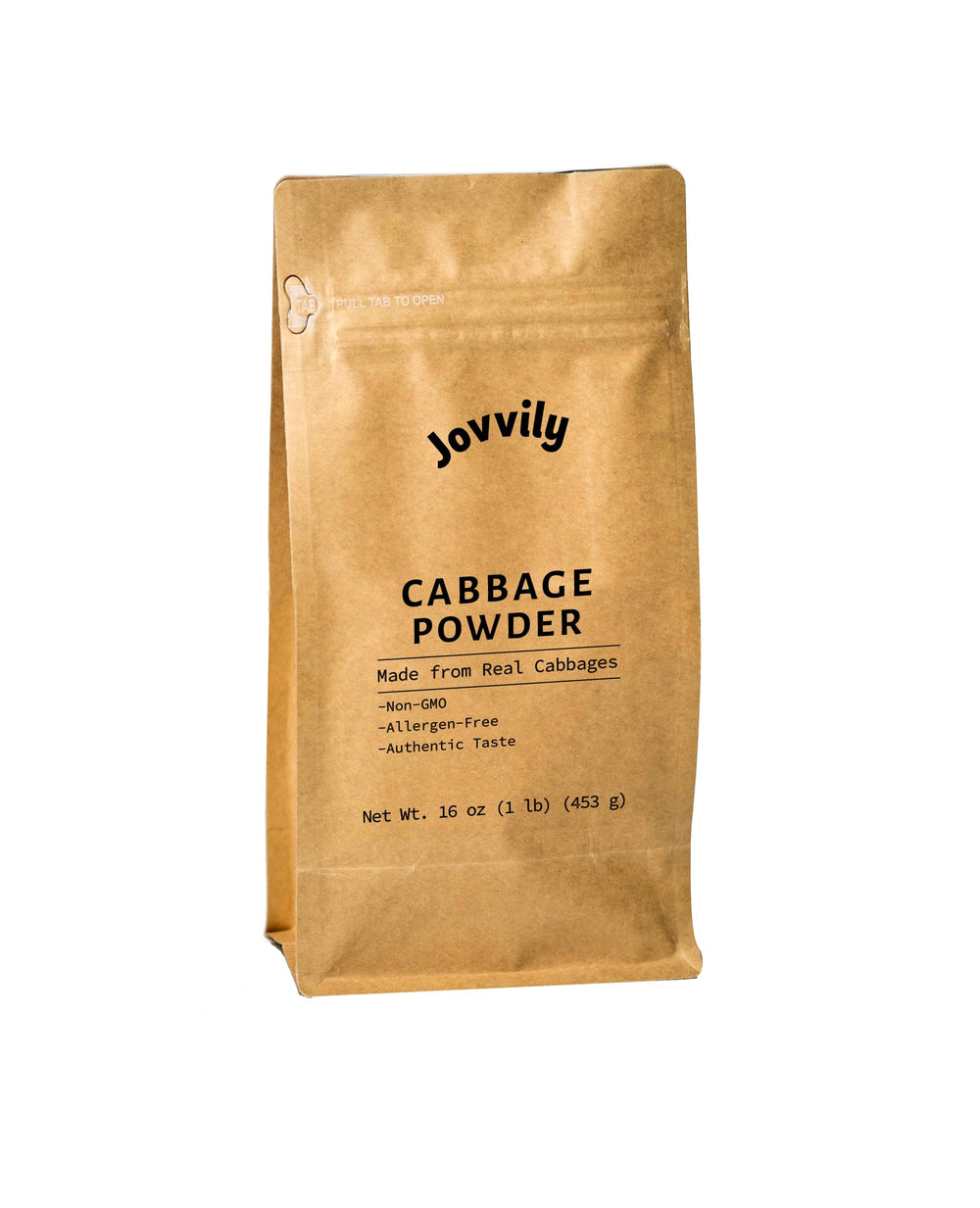 Jovvily front packaging showing 1 lb bag and ingredient clarity benefit