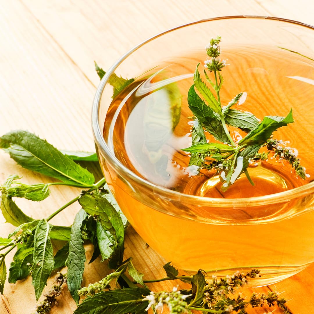 Jovvily peppermint being steeped to make mint syrup, versatile culinary use