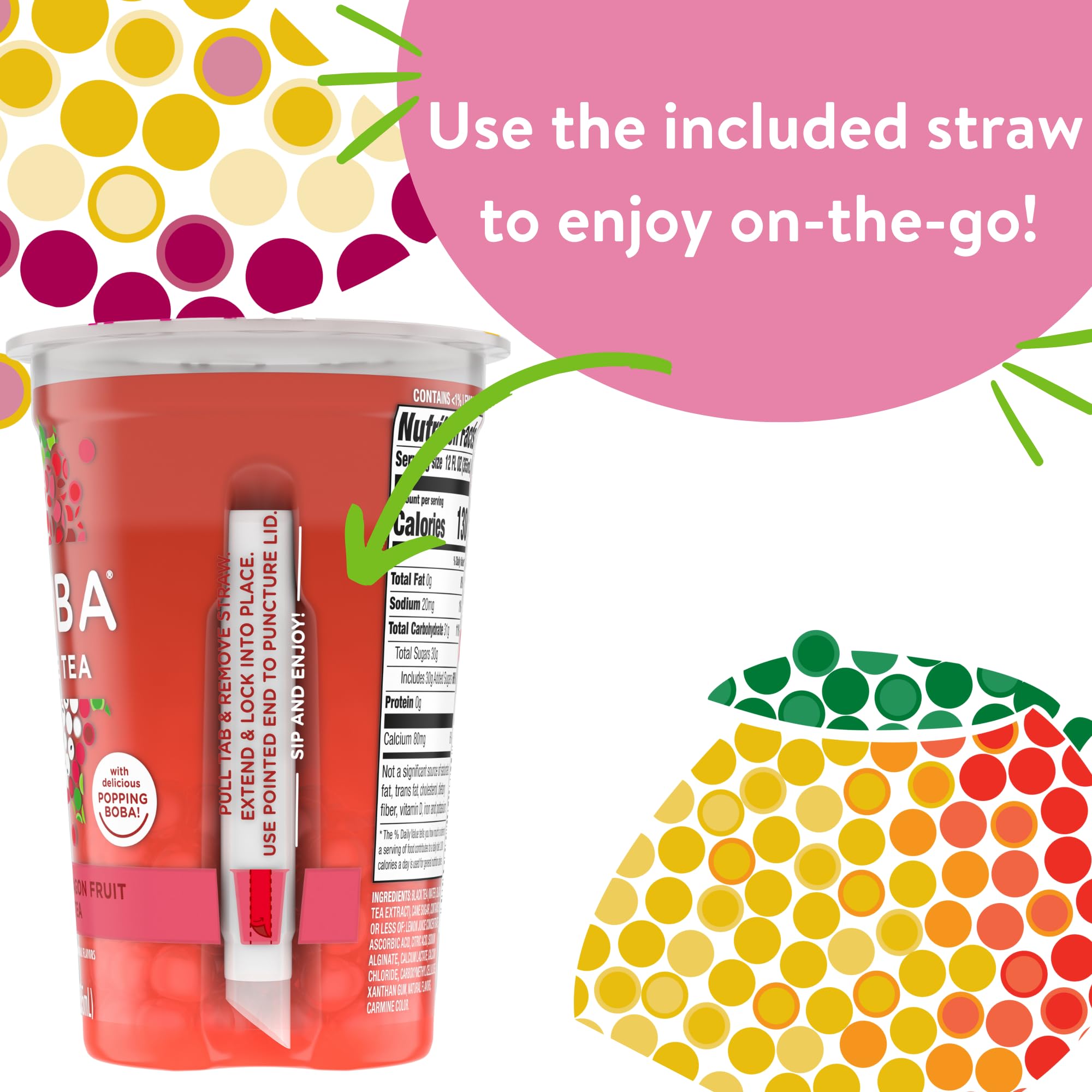 JOYBA popping boba close-up displaying juicy pearls that add playful texture and flavor