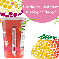 JOYBA popping boba close-up displaying juicy pearls that add playful texture and flavor