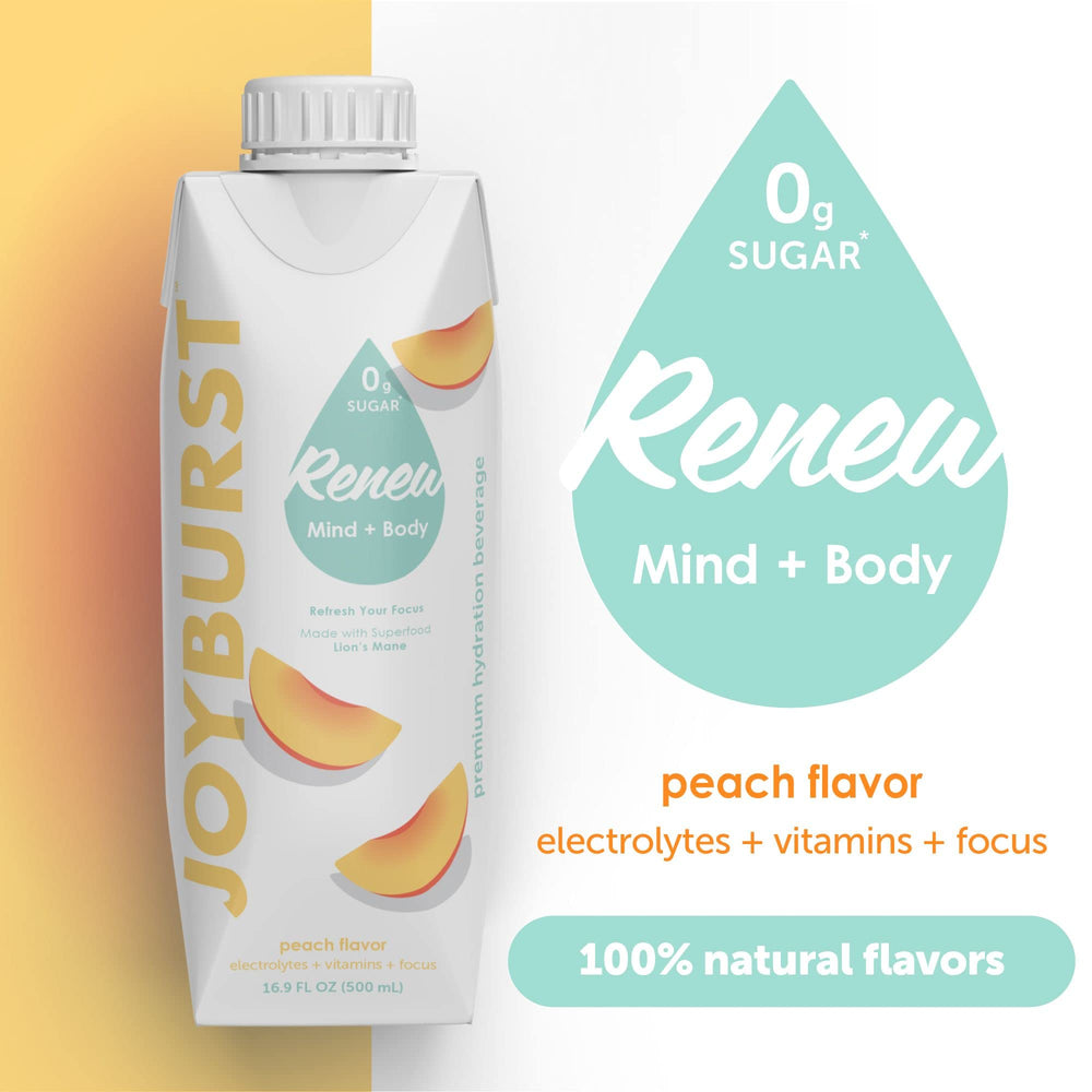 JOYBURST close-up label highlighting electrolytes and B vitamins for clarity