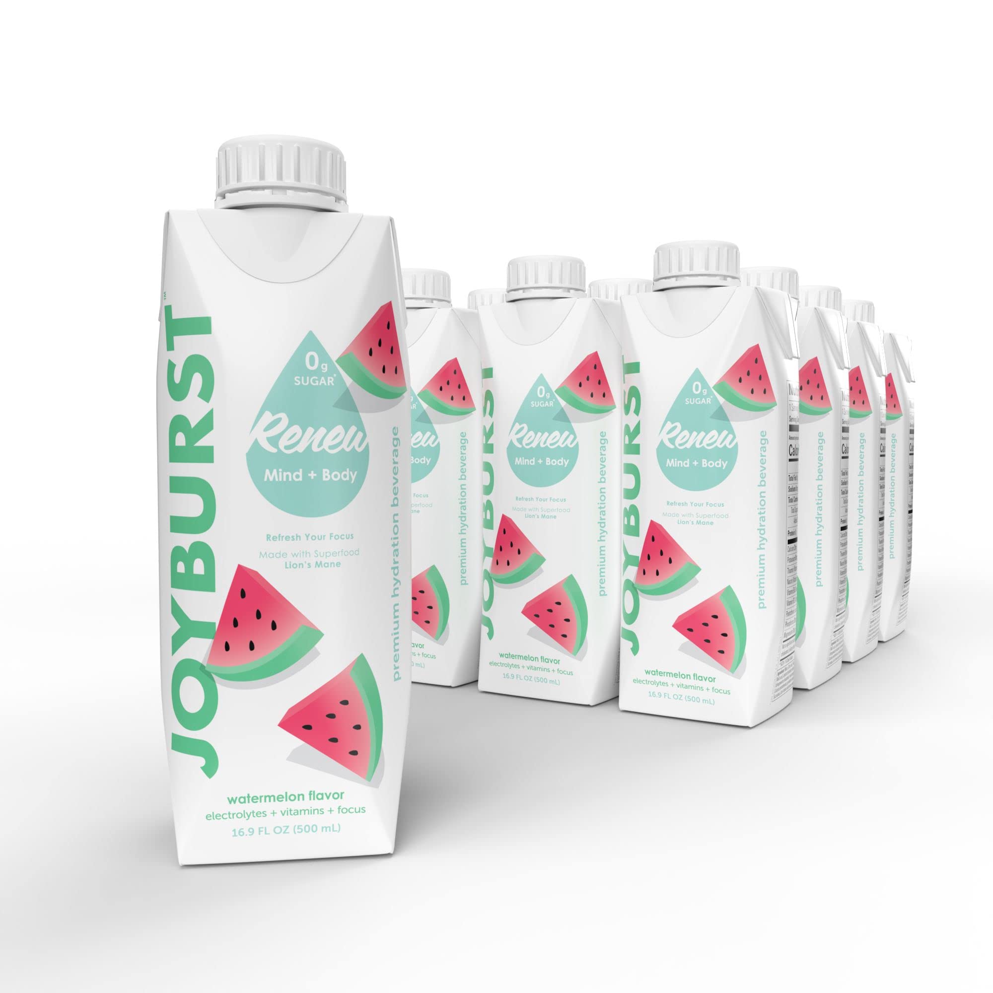 JOYBURST front packaging showing watermelon flavor and zero-calorie benefit