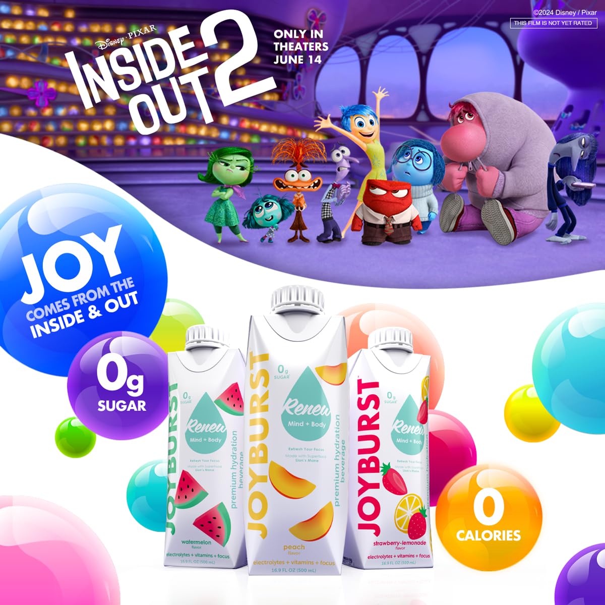 JOYBURST label close-up listing electrolytes and B-vitamins for clarity