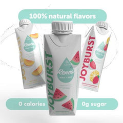 JOYBURST peach drink poured to show color and smooth texture, refreshing sip
