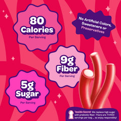 JOYRIDE nutrition label close-up showing sugar, fiber, net carbs, and calories