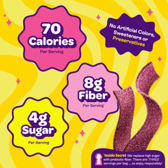 JOYRIDE sour strip held in hand showing portion size and easy sharing