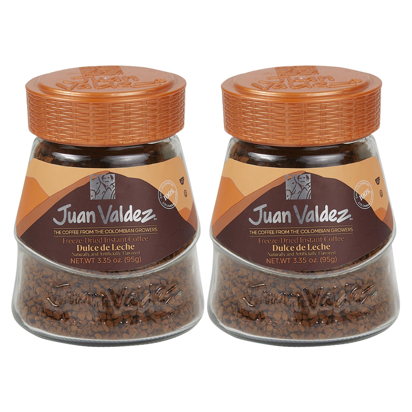 Juan Valdez front packaging showing two-pack and dulce de leche promise