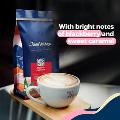 Juan Valdez pour-over brewing Mujeres Cafeteras beans for bright cup