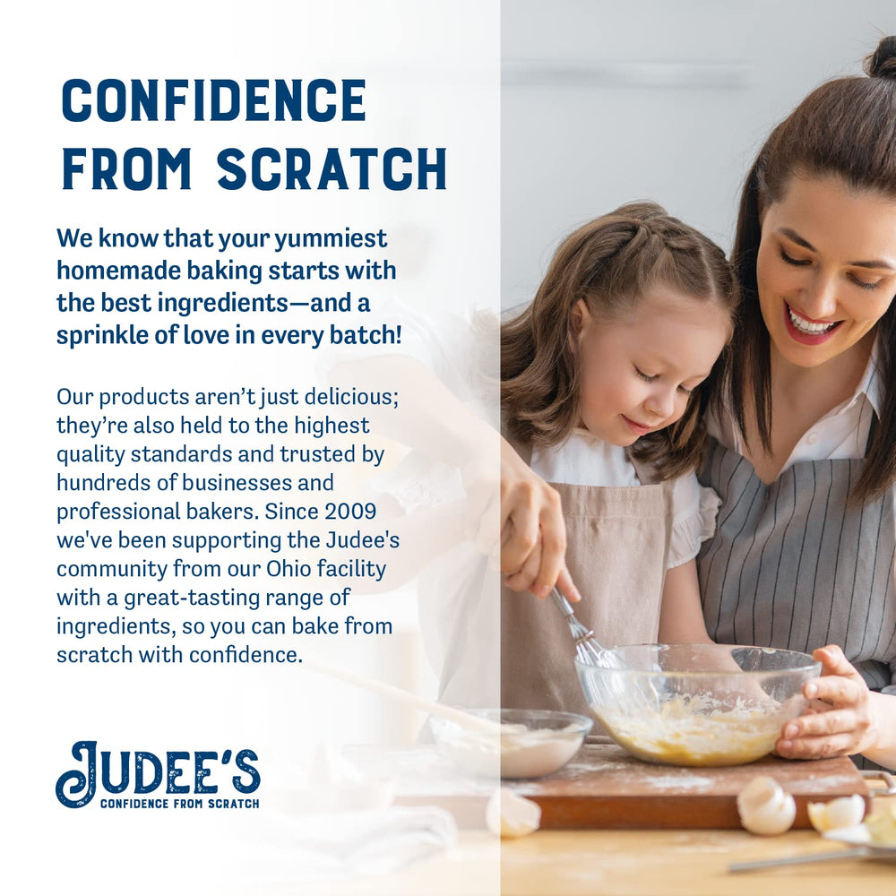 Judee's Gluten Free nutritional label closeup, transparent ingredient information