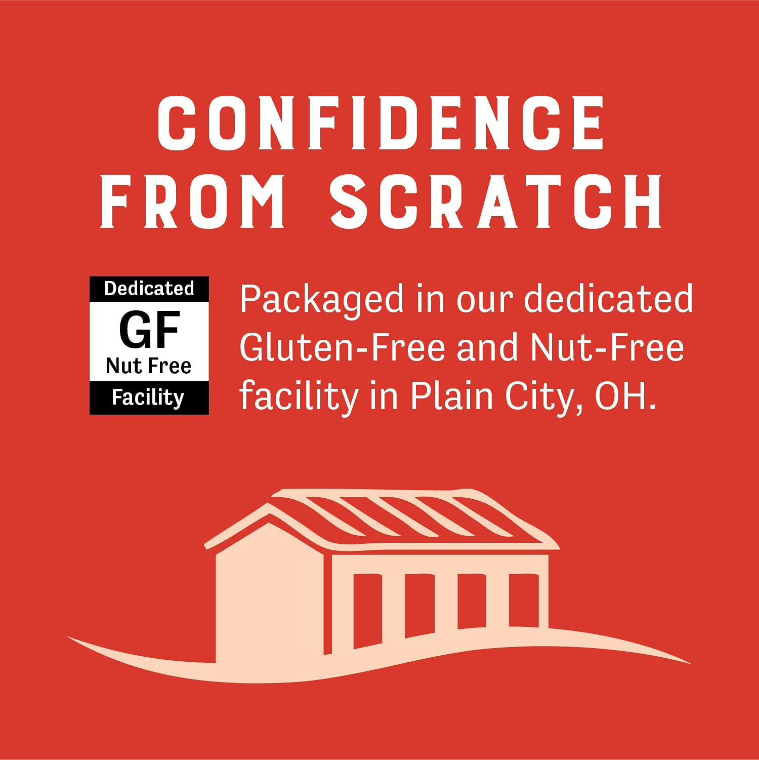 Judee's Gluten Free 3 lb pouch next to a measuring cup, conveys accurate size and value