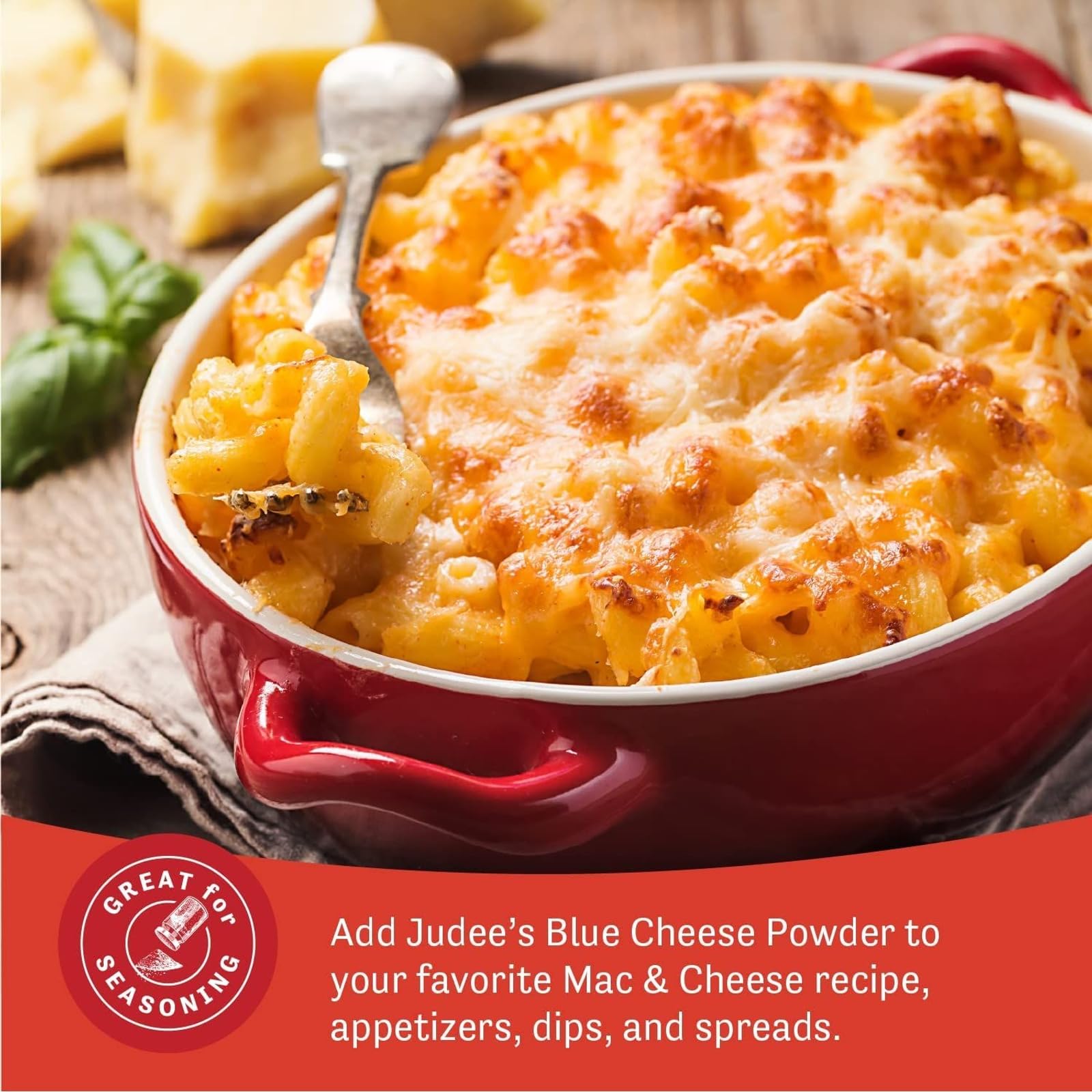 Judee's powder dusted on popcorn adding bold, tangy snack flavor