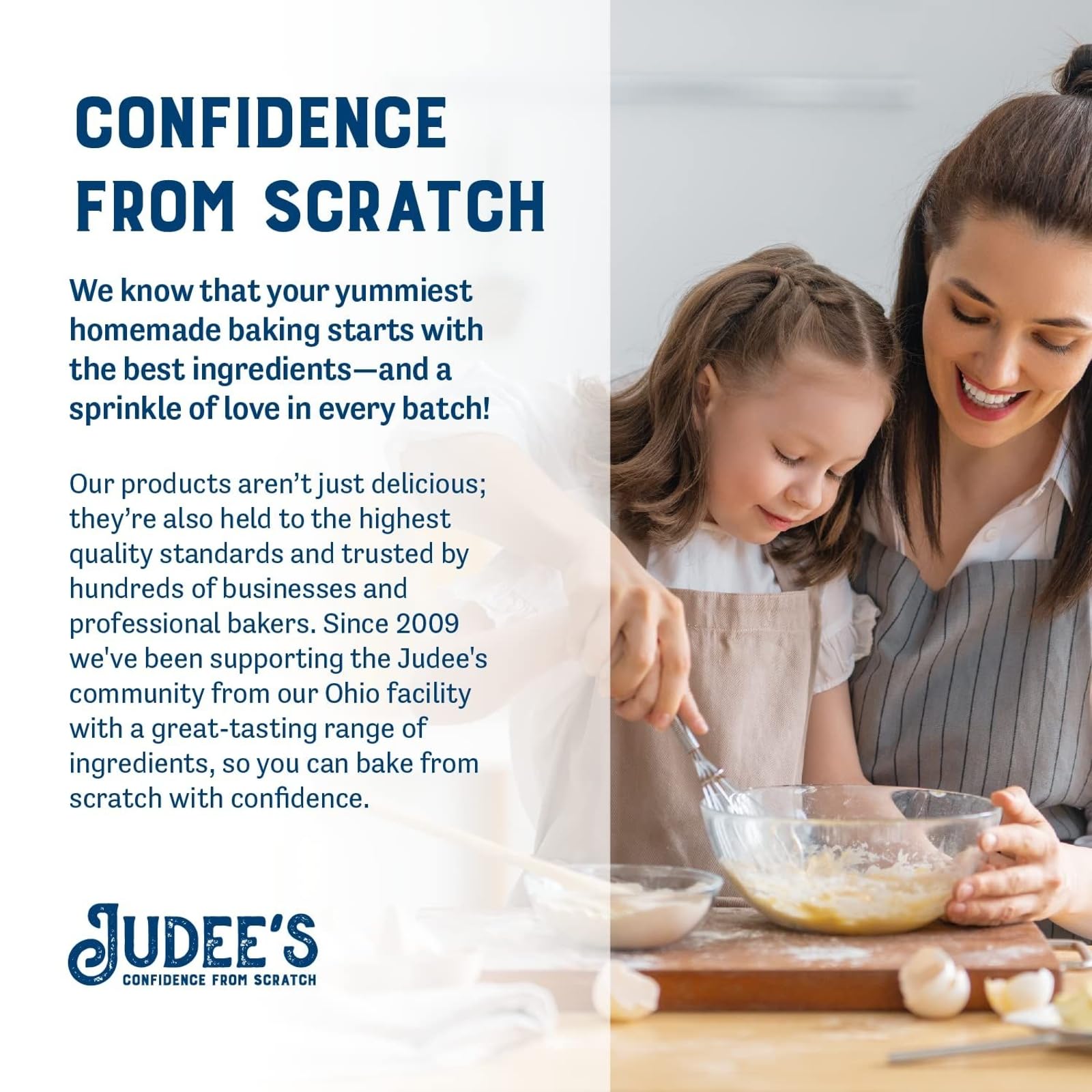 Measuring spoon with Judee's Gluten Free powder for accurate recipe results