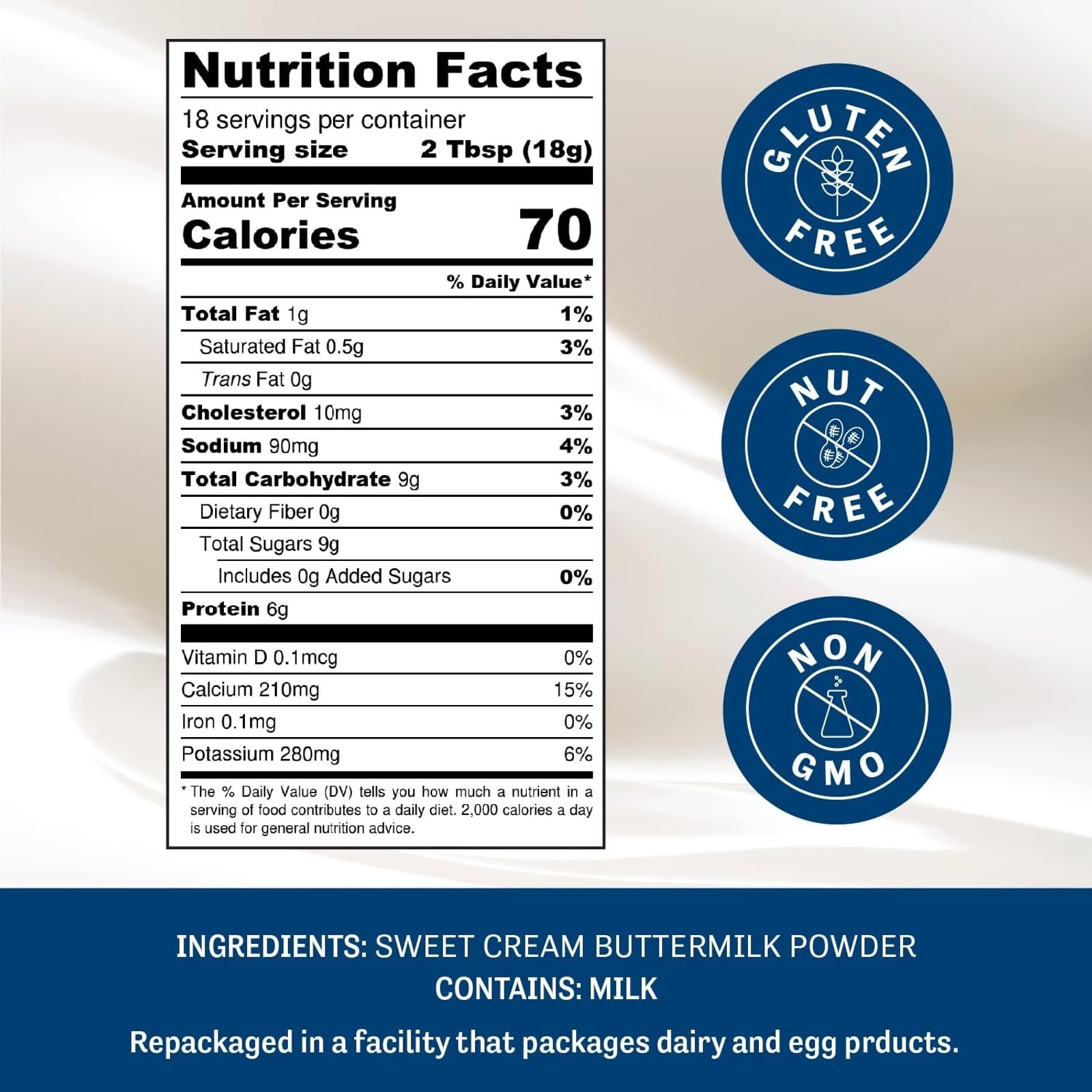 Judee's Gluten Free pouch opened with powder visible for easy measuring