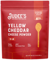 Judee's Gluten Free front pouch showing product branding and weight, highlights convenience