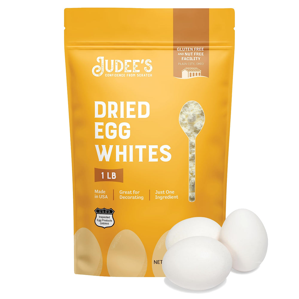 Judee's front pouch showing label and resealable 1 lb pouch for easy storage