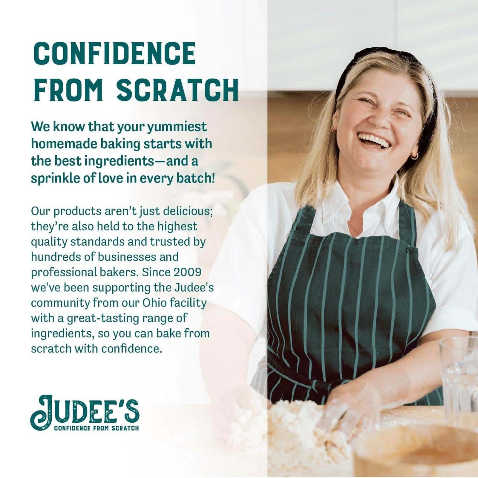Judee's Gluten Free product in a kitchen scene illustrating easy use for home decorators
