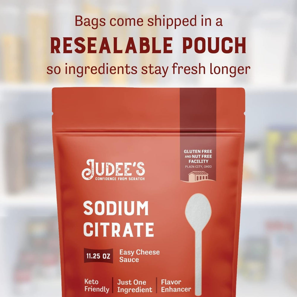 Judee's measuring spoon with powder demonstrating precise dosing for consistent sauces