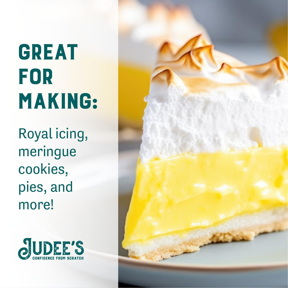 Judee's meringue cookies on plate showing crisp exterior and light texture