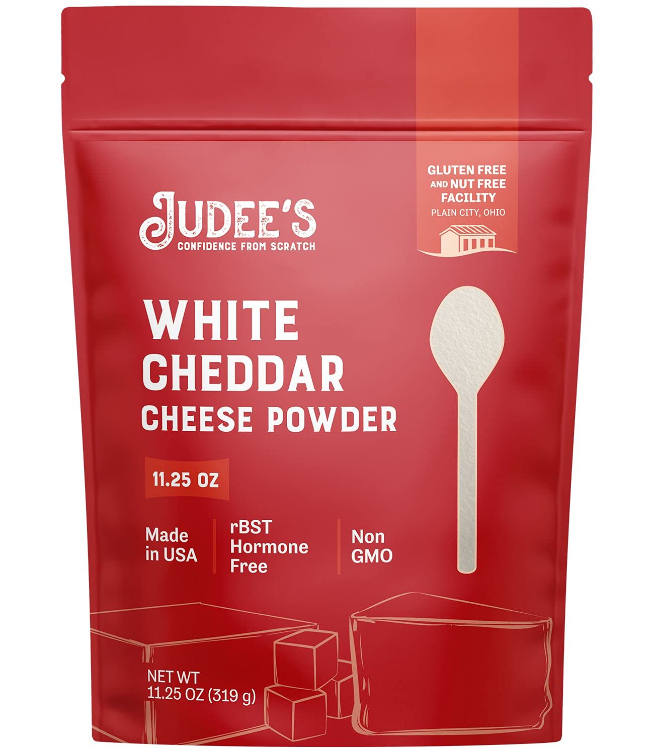 Judee's front packaging showing jar and product name, highlighting convenience
