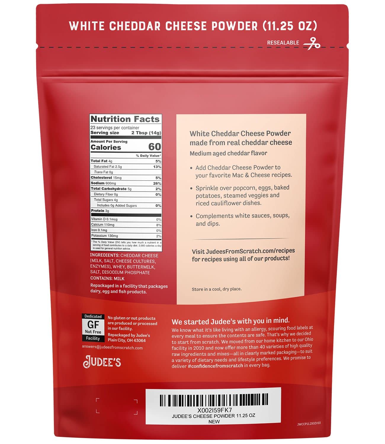 Judee's powder close-up texture, showing fine granules for even seasoning