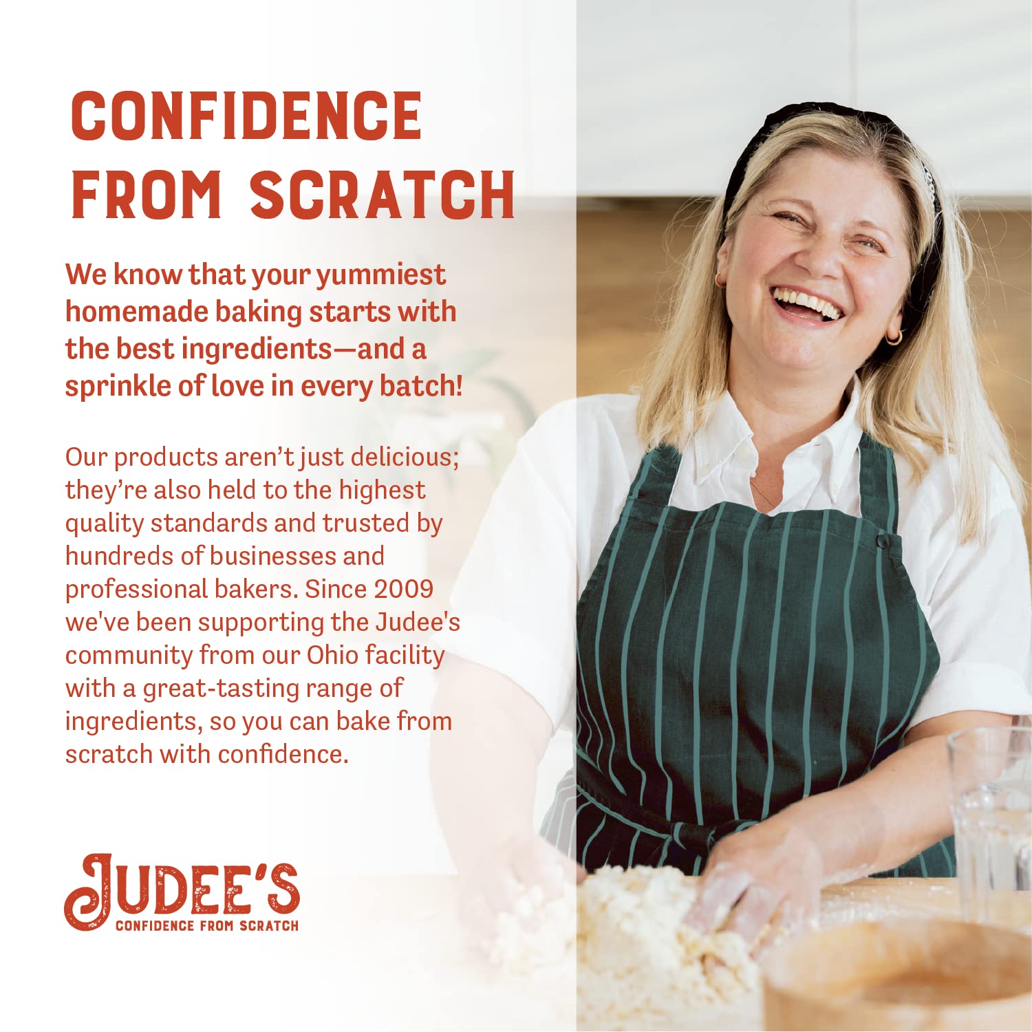 Judee's Gluten Free displayed in kitchen lifestyle for versatile cooking
