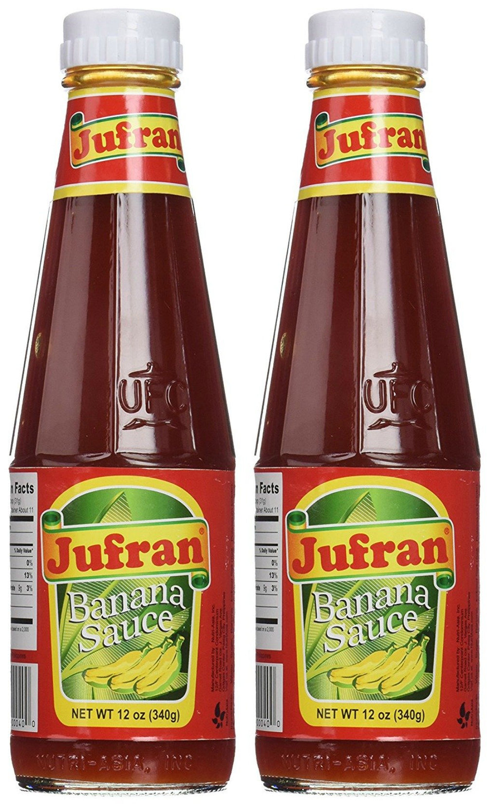 Jufran bottle front packaging showing label and two-pack convenience benefit