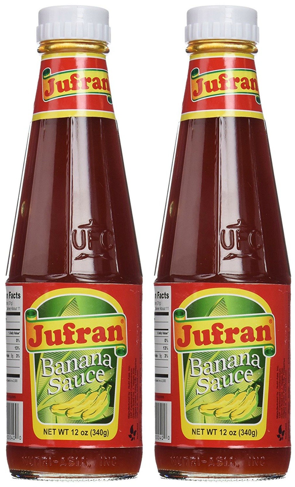 Jufran bottle front packaging showing label and two-pack convenience benefit
