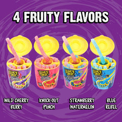 Juicy Drop contents layout with gummies and gel cups ready to share