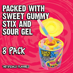 Juicy Drop gummy stick close-up highlighting chewy texture and appeal
