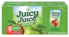 Juicy Juice front packaging showing apple boxes, convenient for lunches
