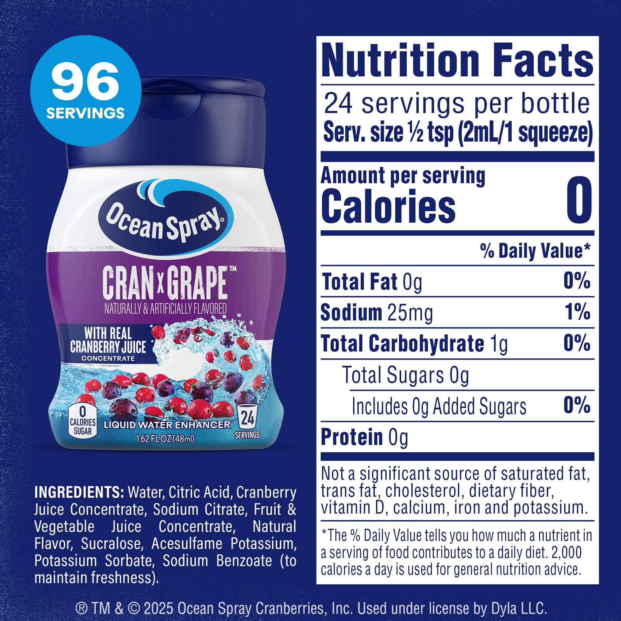 Juicy Mixes bottle in hand squeezing into water bottle for on-the-go hydration benefit