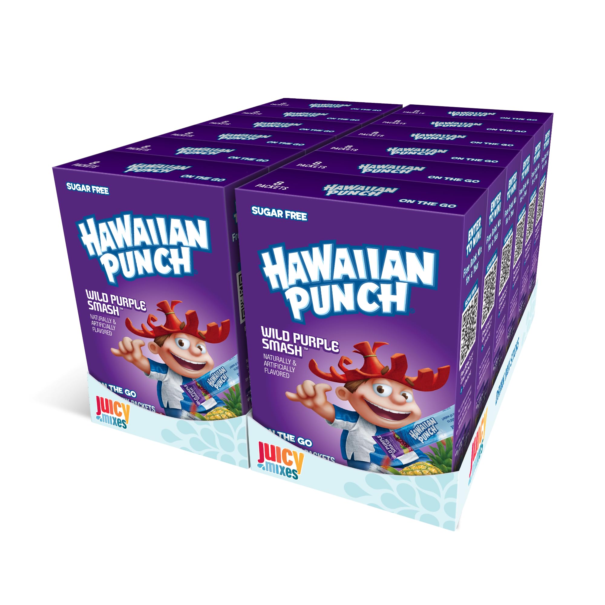 Juicy Mixes front packaging showing 96 sugar-free sticks and vitamin C