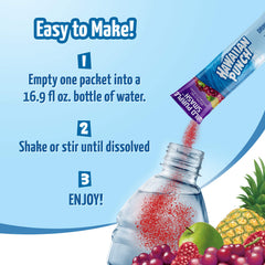 Juicy Mixes single-serve stick close-up showing portioned powder for convenience