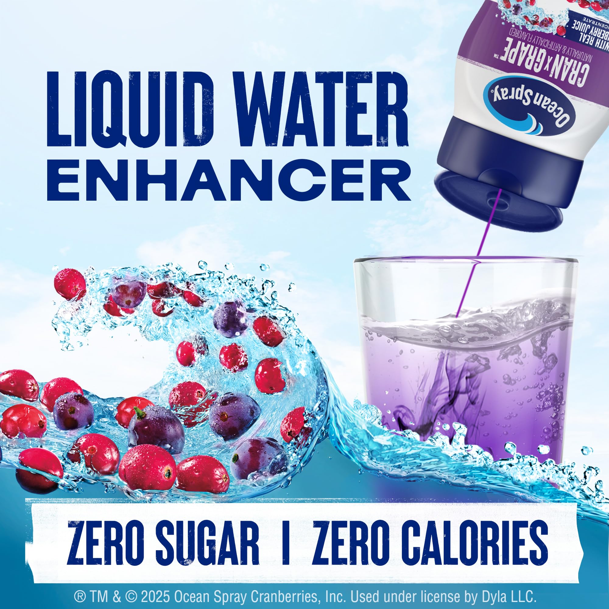 Juicy Mixes close-up of liquid drop highlighting cranberry-grape flavor clarity and aroma benefit
