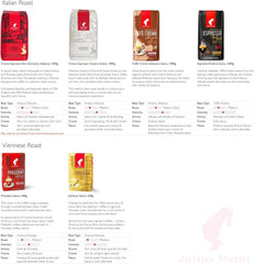 Julius Meinl whole beans close-up revealing medium roast texture and aroma