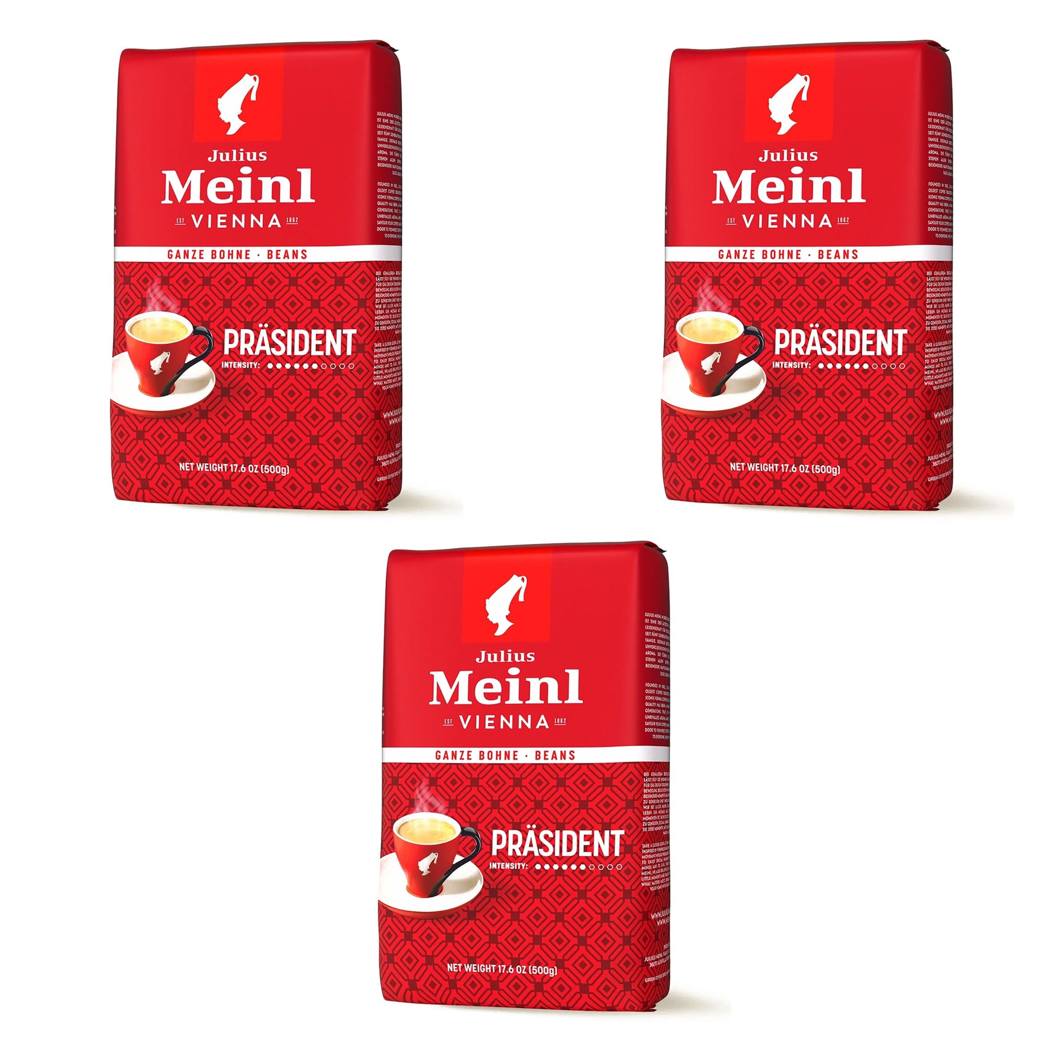 Julius Meinl front packaging showing 500g bag and brand clarity for freshness