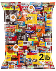 Jumblet front view of assorted mini chocolate bars showing variety and easy sharing