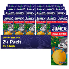 Jumex front packaging showing 24-pack and guava nectar convenience