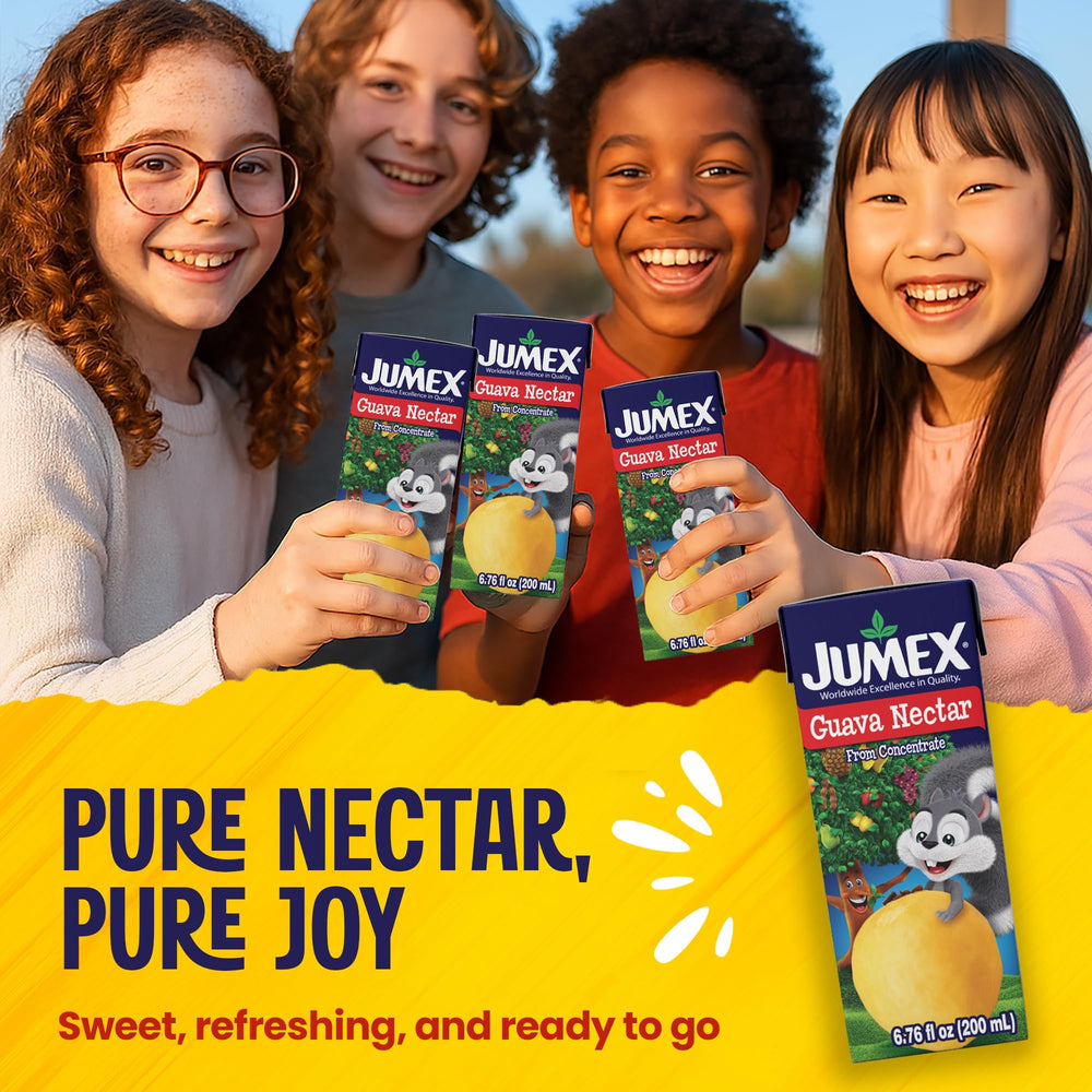 Jumex guava juice box in a lunchbox for easy kids' snack