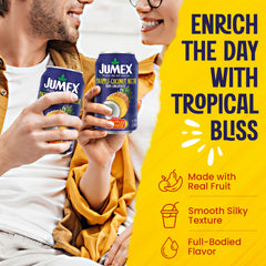 Jumex label detail with ingredients visible for authentic Mexican flavor benefit