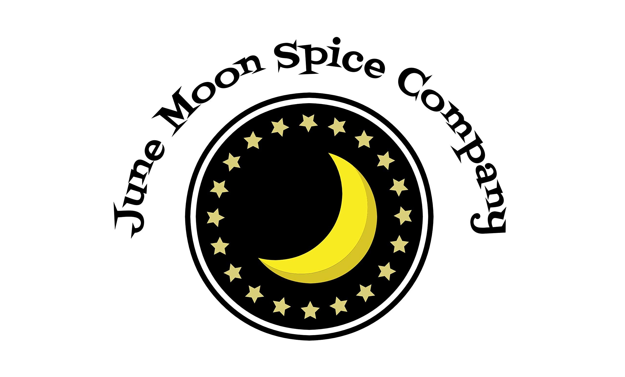 June Moon Spice Company bottle beside a grill scene showing backyard entertaining benefit